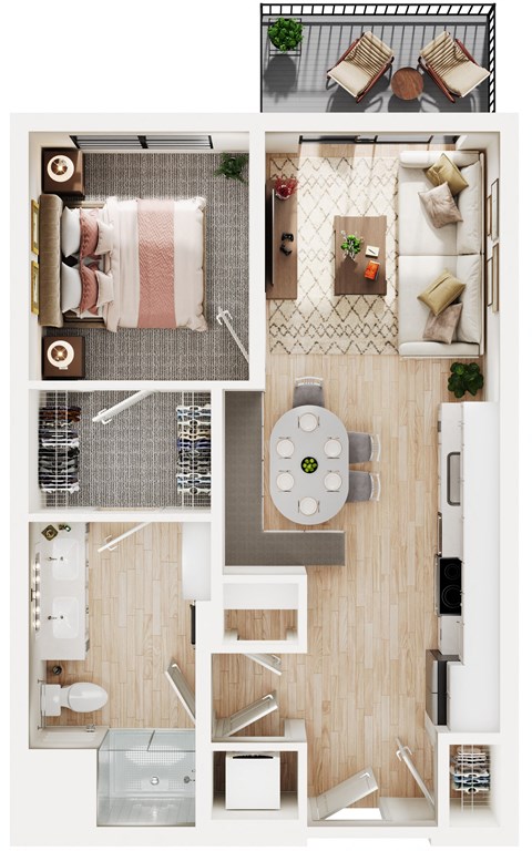 a floor plan of a two bedroom apartment